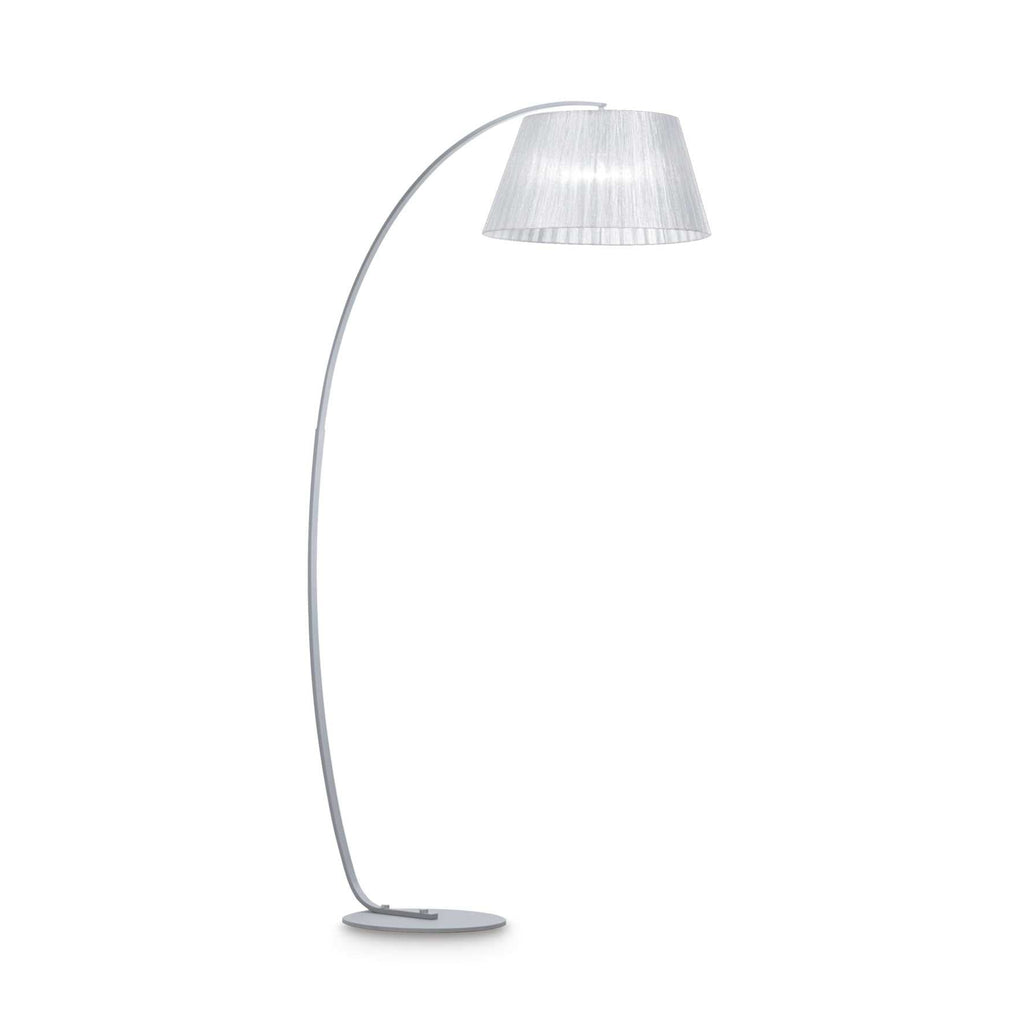 Pagoda Lamp Post Light | Silver with Fabric Shade
