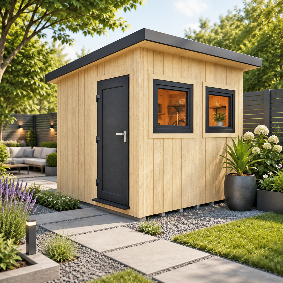 Fortis SIP Workshop Style A | End Door Insulated Garden Workshop