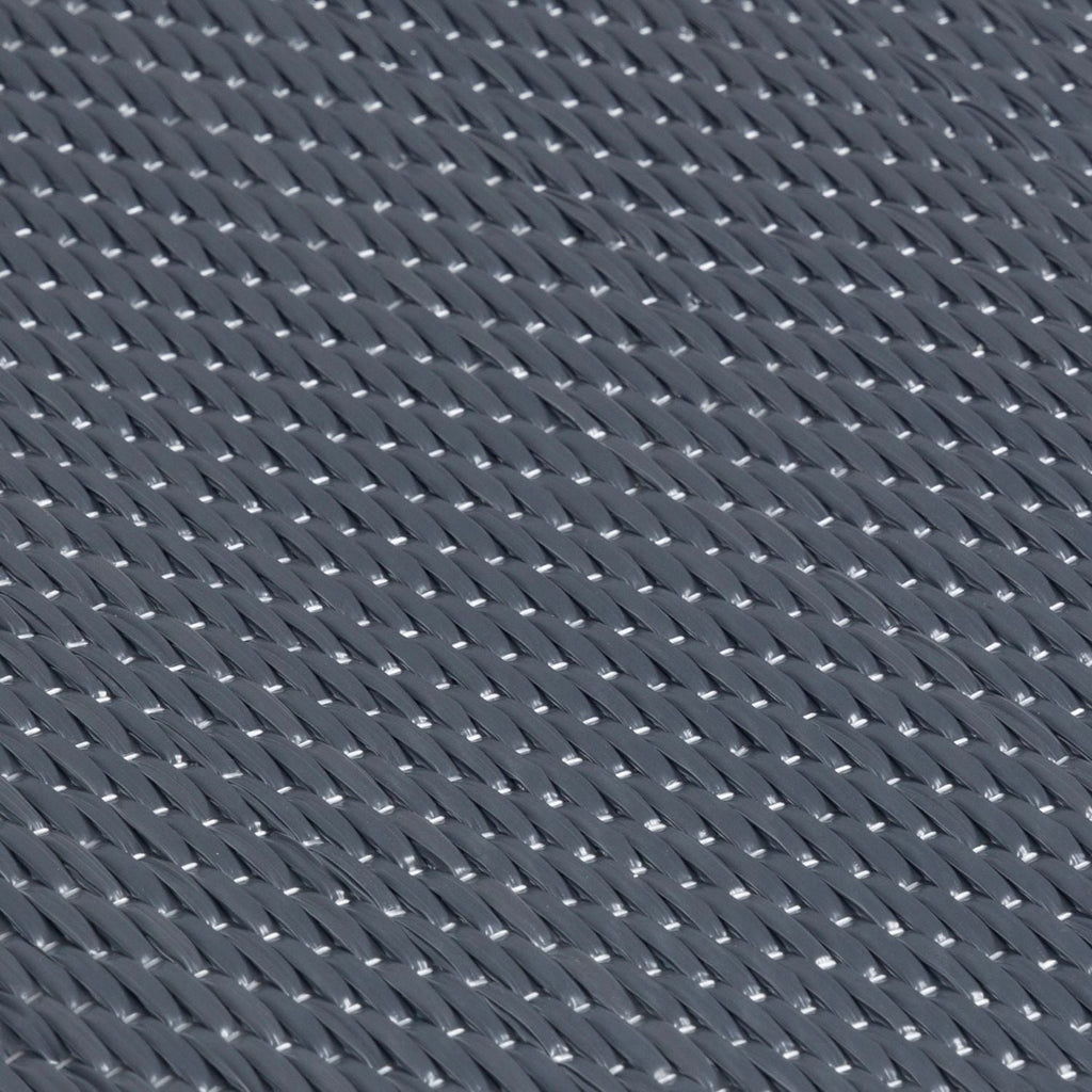 Urban Outdoor Rug | Plain Anthracite Reversible Flatweave | Lightweight