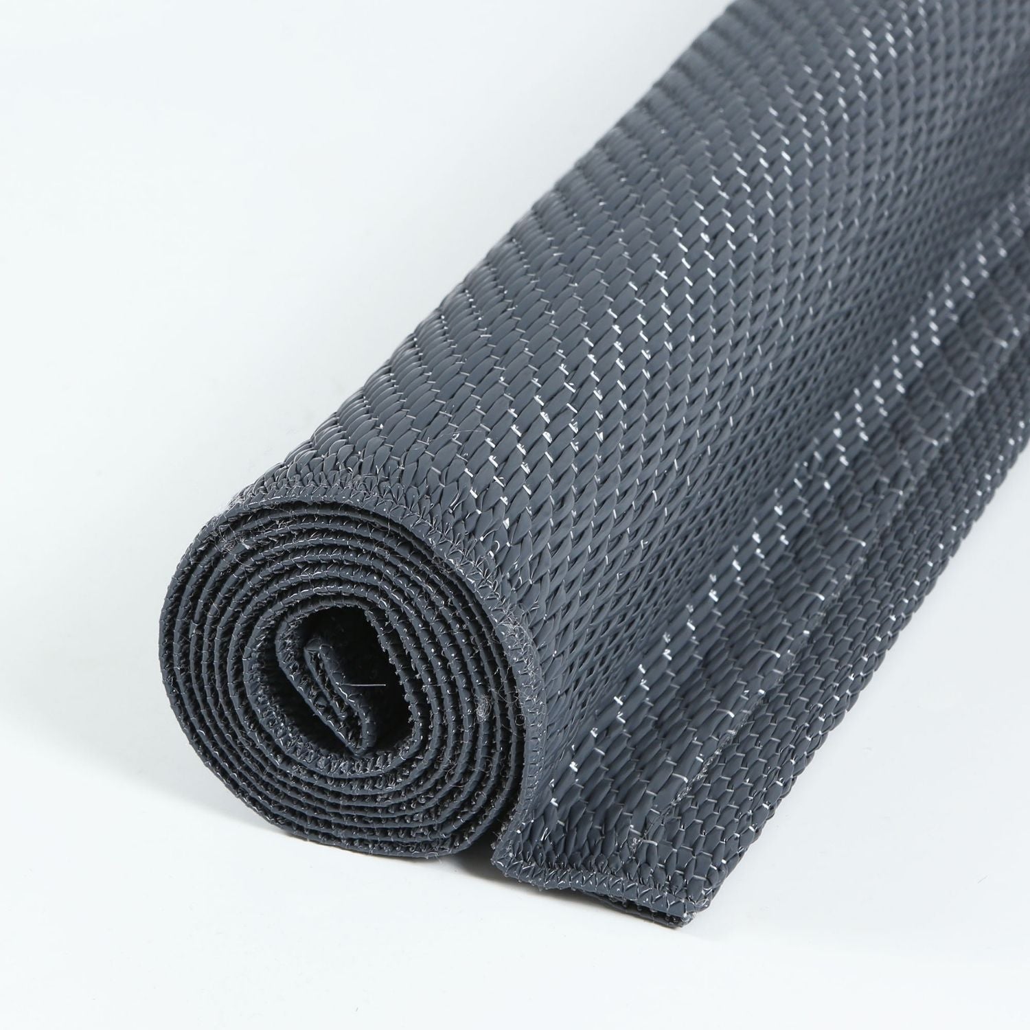 Urban Outdoor Rug | Plain Anthracite Reversible Flatweave | Lightweight