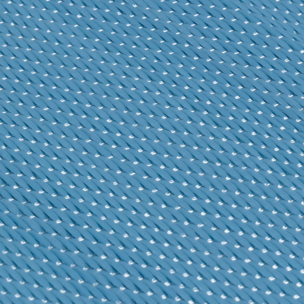Urban Outdoor Rug | Plain Blue Reversible Flatweave | Lightweight