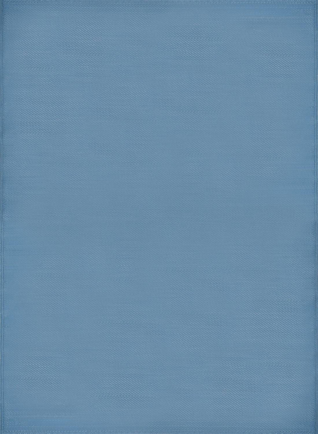 Urban Outdoor Rug in plain blue reversible lightweight flatweave