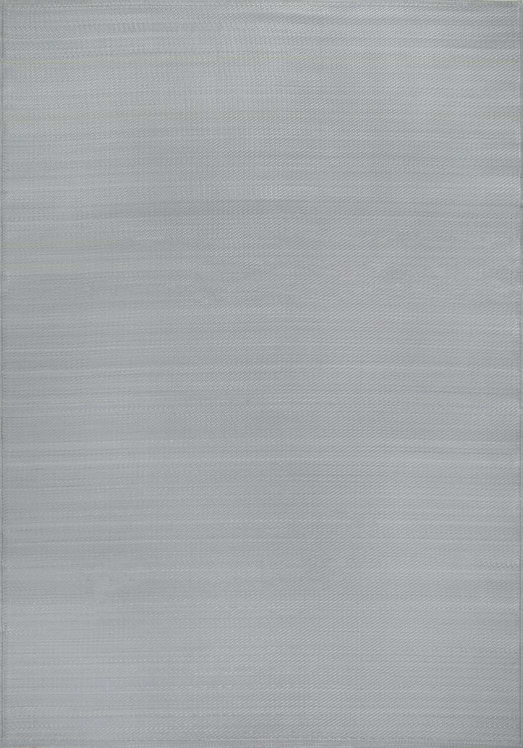 Urban Outdoor Rug in plain grey reversible lightweight flatweave