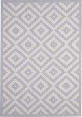 Ecology Outdoor Rug in grey diamond weatherproof polypropylene