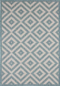 Ecology Outdoor Rug in aqua diamond weatherproof polypropylene