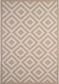 Ecology Outdoor Rug in beige diamond weatherproof polypropylene
