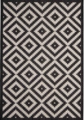 Ecology Outdoor Rug in black diamond weatherproof polypropylene