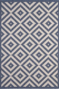 Ecology Outdoor Rug in blue diamond weatherproof polypropylene