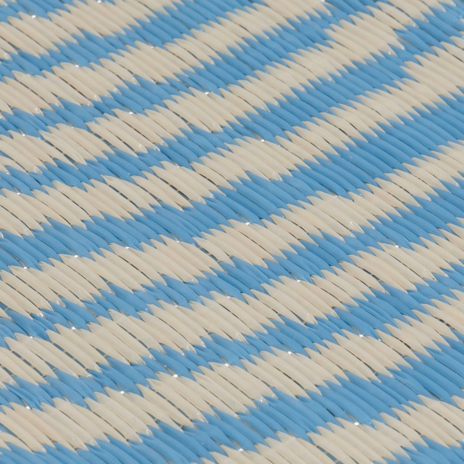 Urban Outdoor Rug | Blue & Beige Geometric Reversible Flatweave | Lightweight