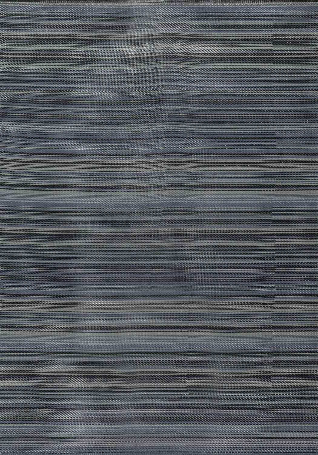 Rainbow Outdoor Rug in dark grey striped reversible lightweight flatweave