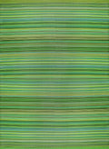 Rainbow Outdoor Rug in green striped reversible lightweight flatweave