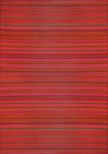 Rainbow Outdoor Rug in terra striped reversible lightweight flatweave