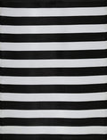 Rainbow Outdoor Rug in black and white striped reversible lightweight flatweave