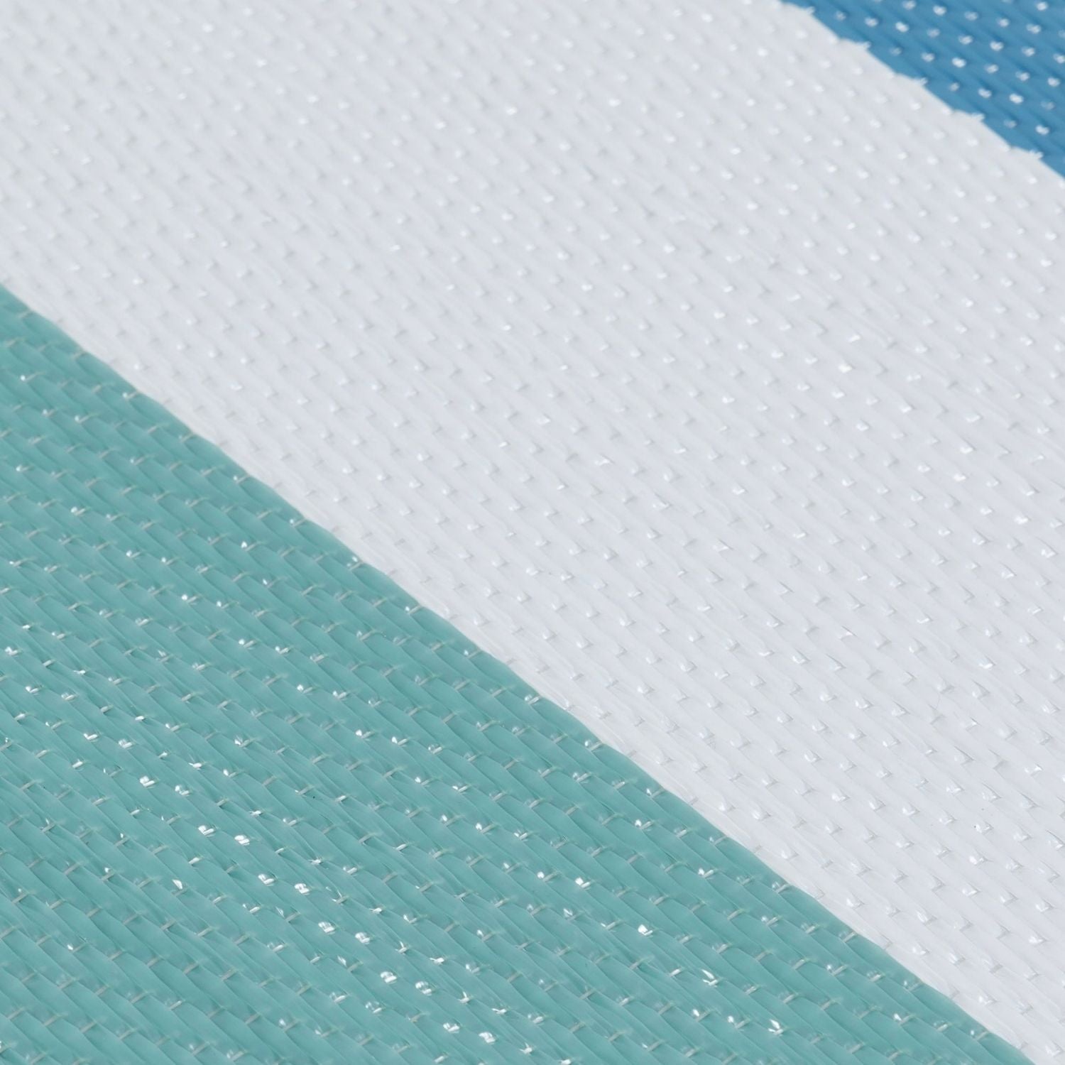 Rainbow Outdoor Rug | Blue Striped Reversible Flatweave | Waterproof