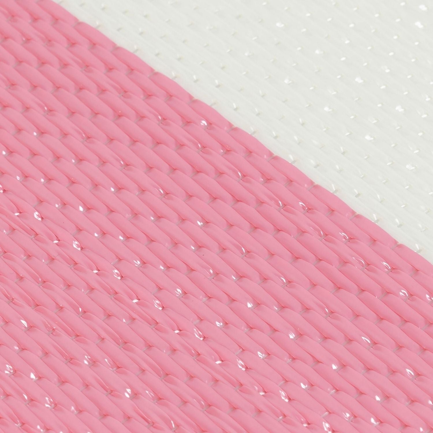 Rainbow Outdoor Rug | Pink Striped Reversible Flatweave | Waterproof