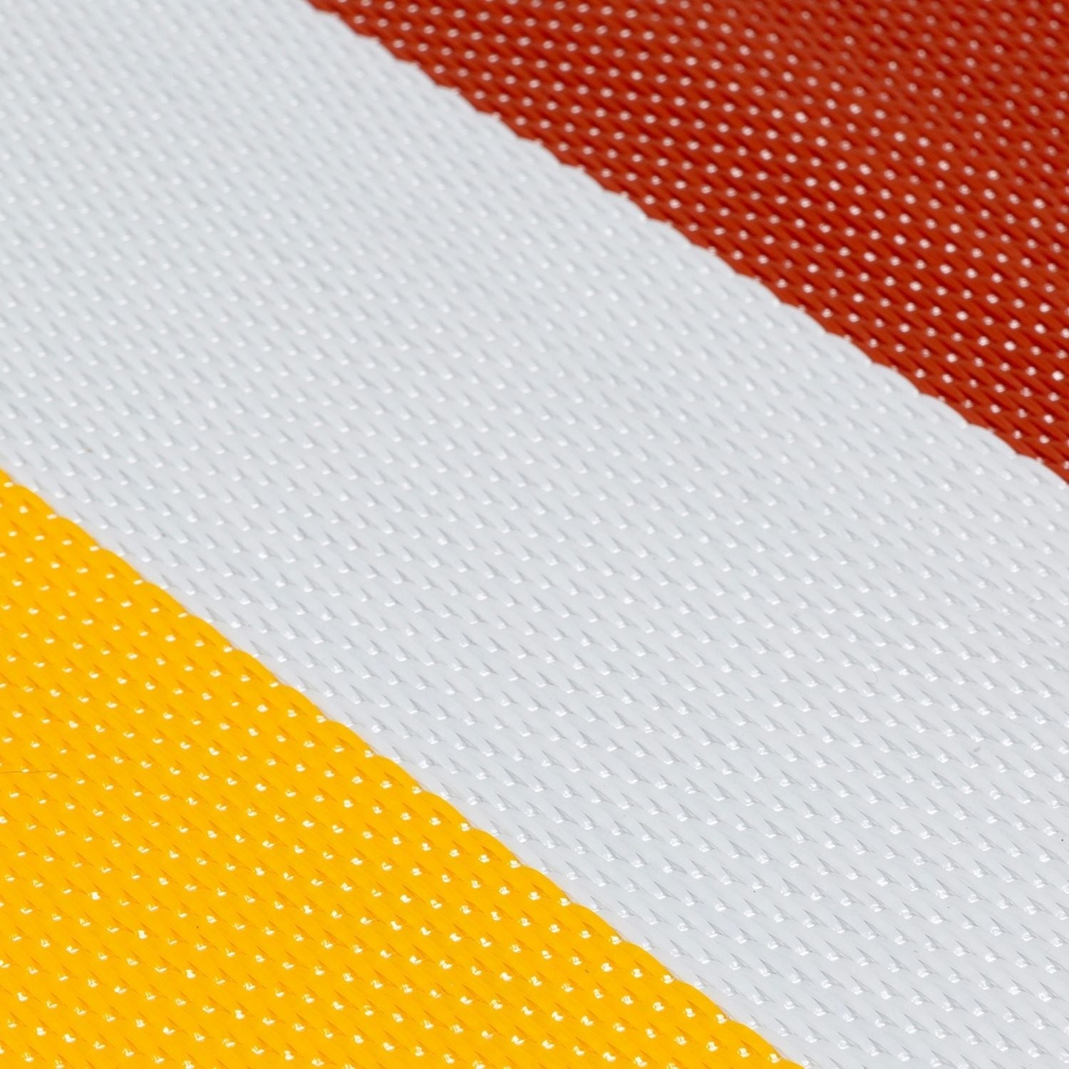 Rainbow Outdoor Rug | Yellow Striped Reversible Flatweave | Lightweight