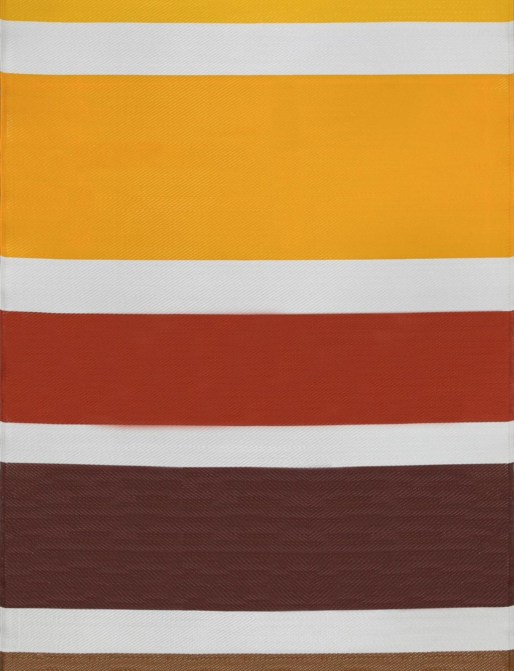 Rainbow Outdoor Rug in yellow striped reversible lightweight flatweave