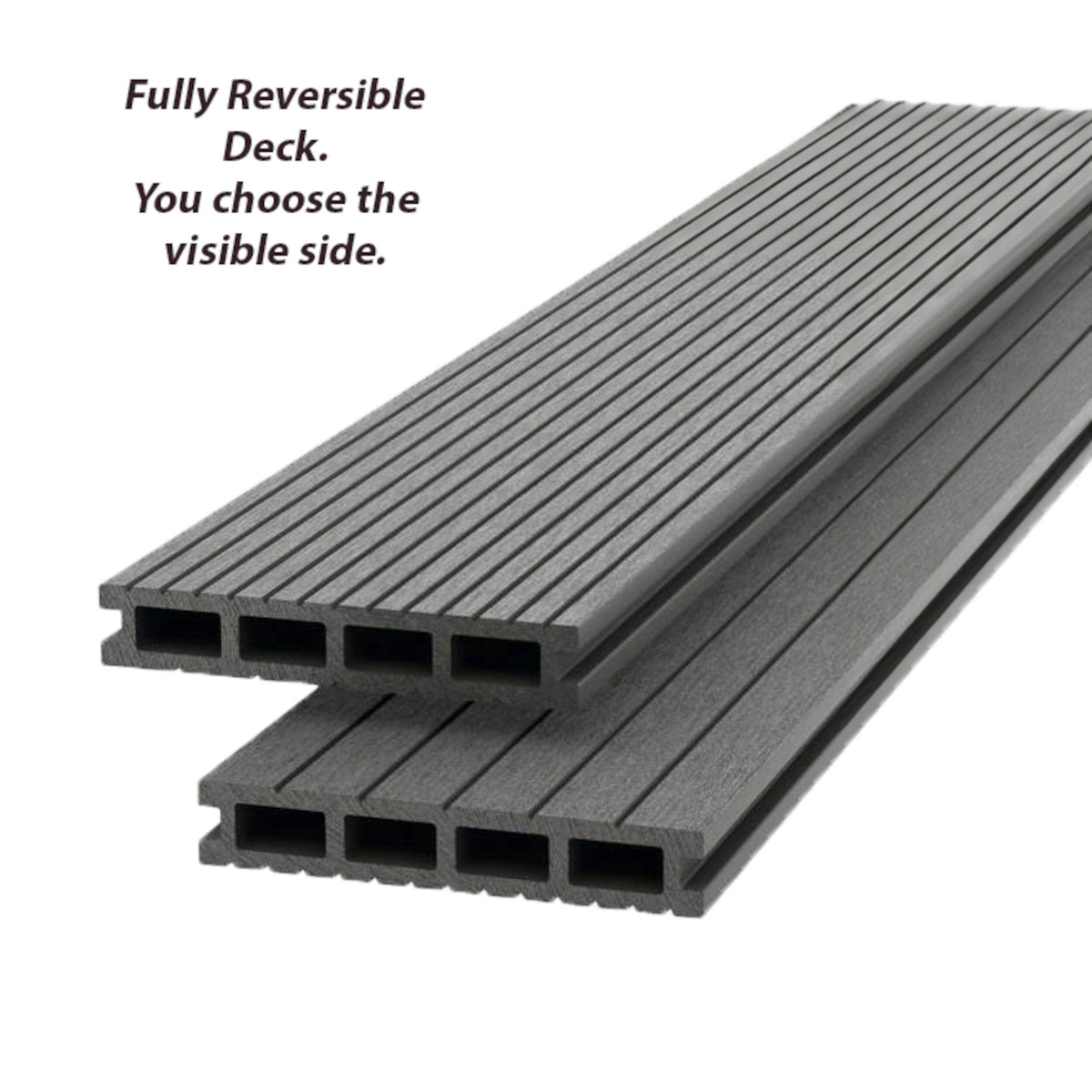 Light Neo Composite Decking Board Smoke | Pack of 5