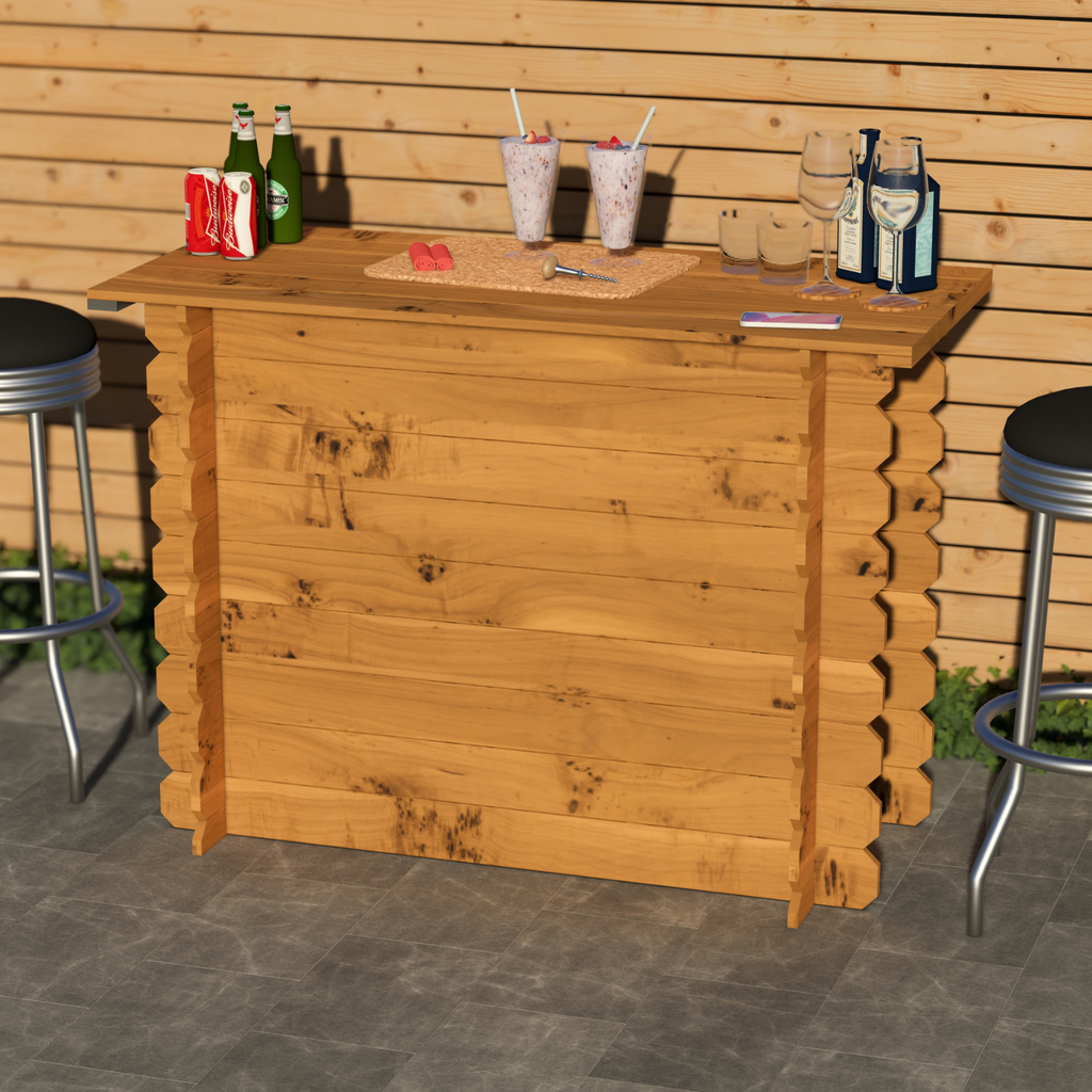 Rustic Wooden Interlock Bar