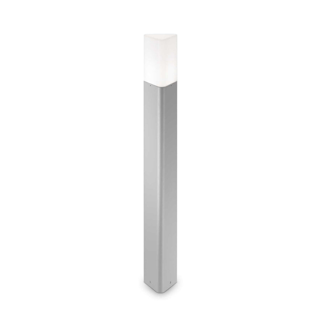 Lunar Glow Single Lamp Post Light | Light Grey Aluminium