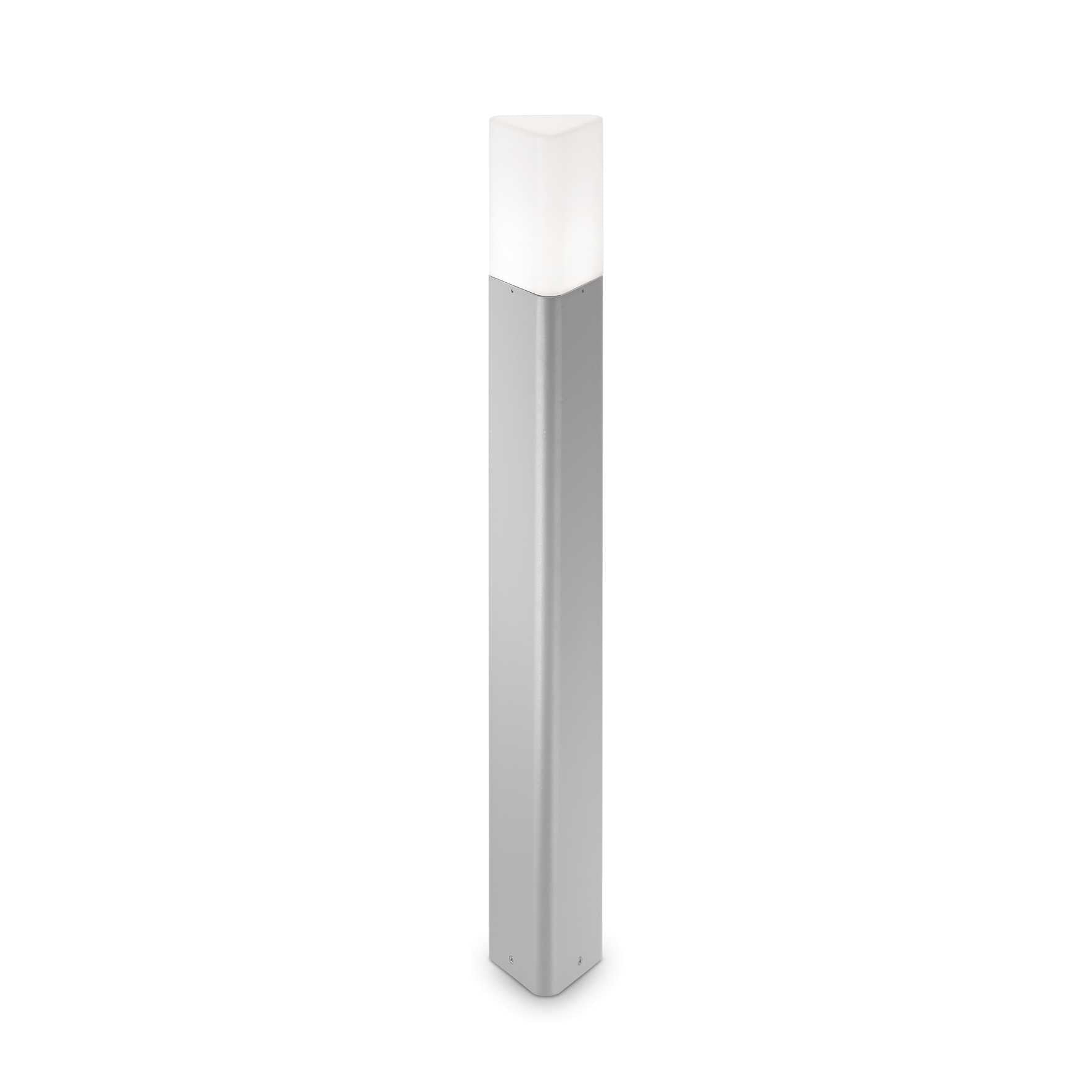 Lunar Glow Single Lamp Post Light | Light Grey Aluminium
