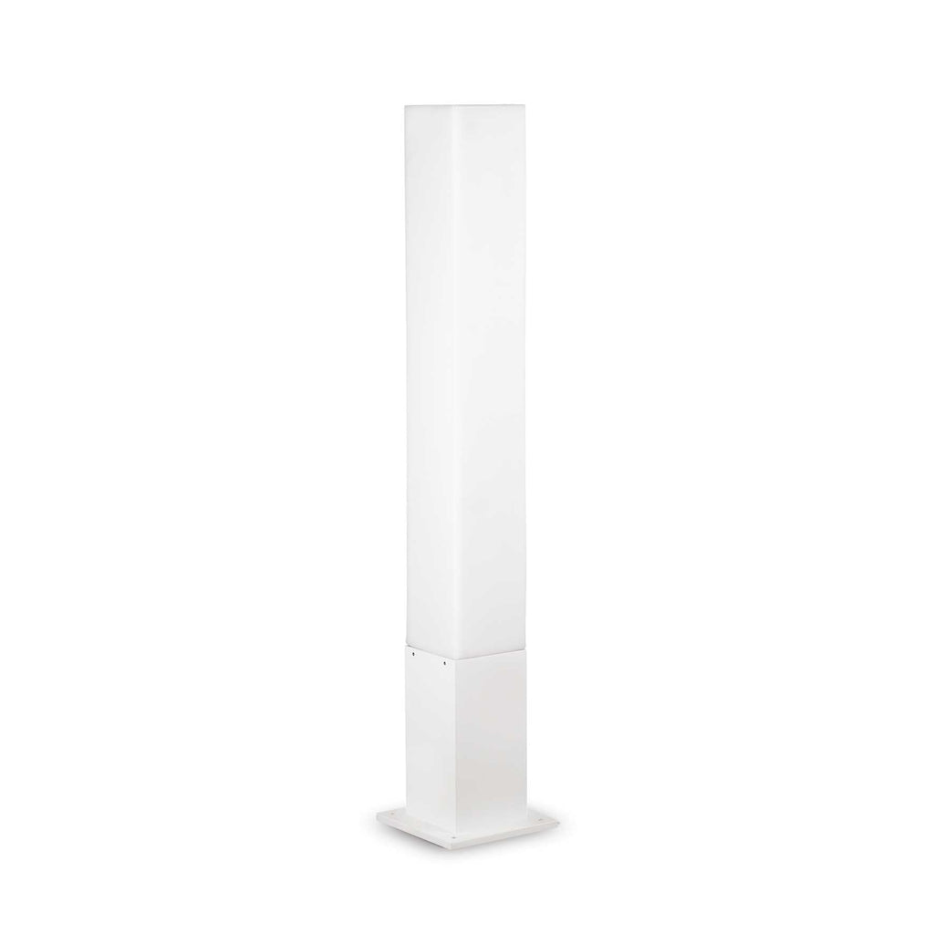 Edo Square Post Light | White Aluminium