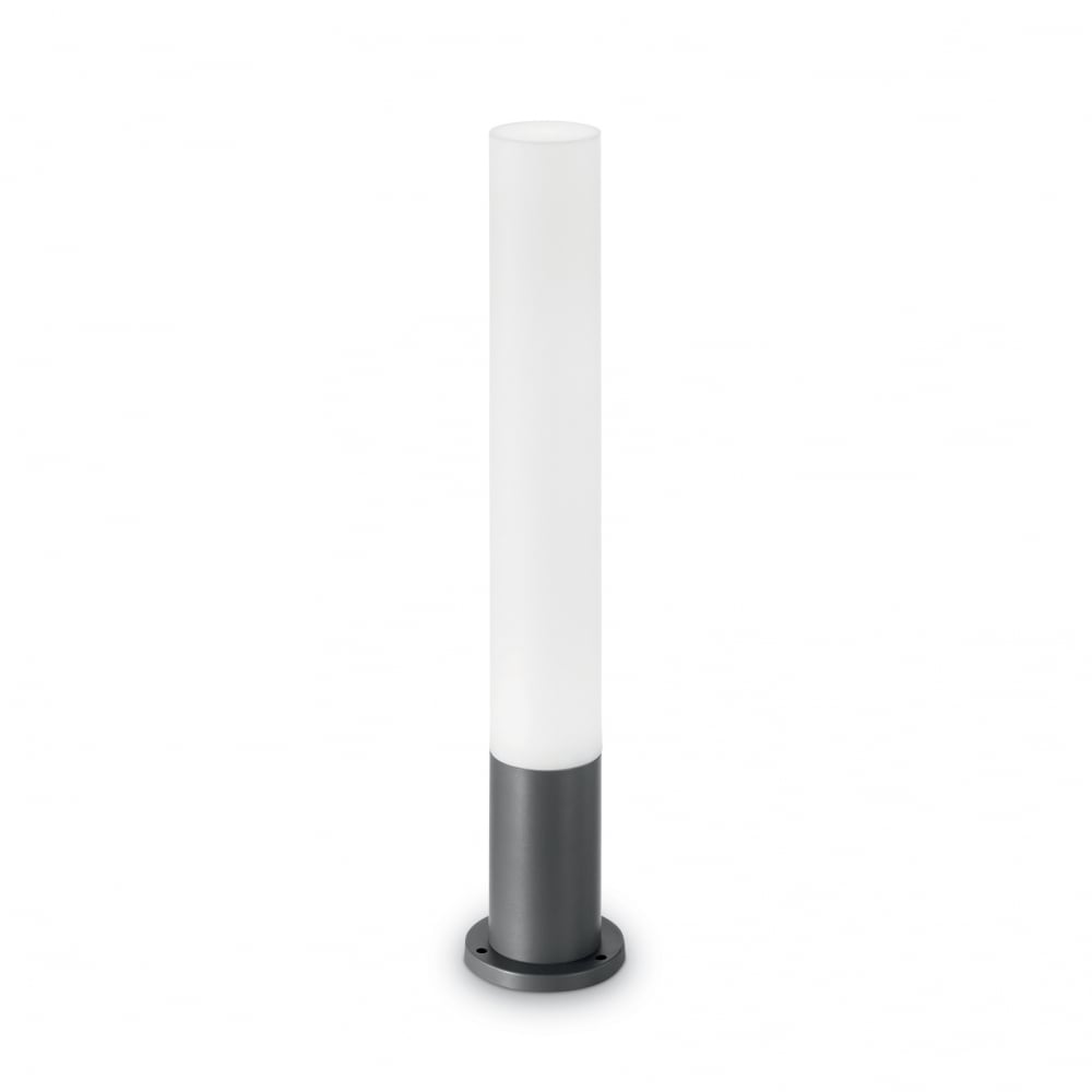 Edo cylinder bollard light in anthracite aluminium