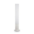 Edo cylinder bollard light in white aluminium