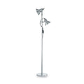 Polly dual globe post light in chrome finish