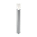 Lunar Glow single lamp post light in light grey aluminium