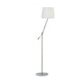 Regol post light in satin nickel with white shade