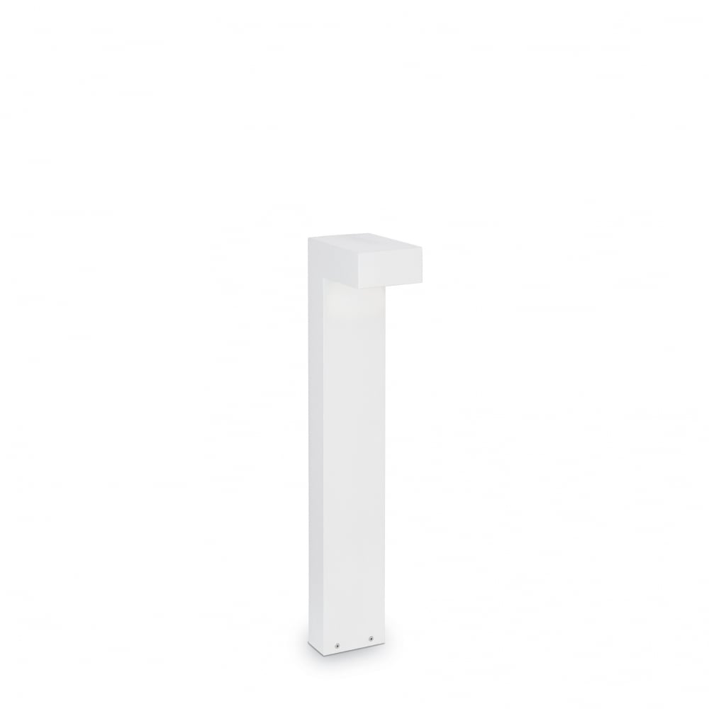 Sirio small dual bulb lamp post light in white aluminium