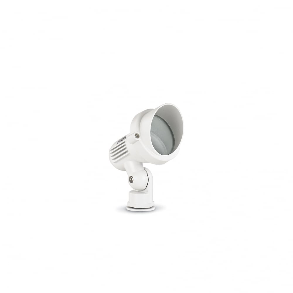 Terra compact adjustable post light in white aluminium