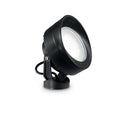 Contemporary bollard light in black resin