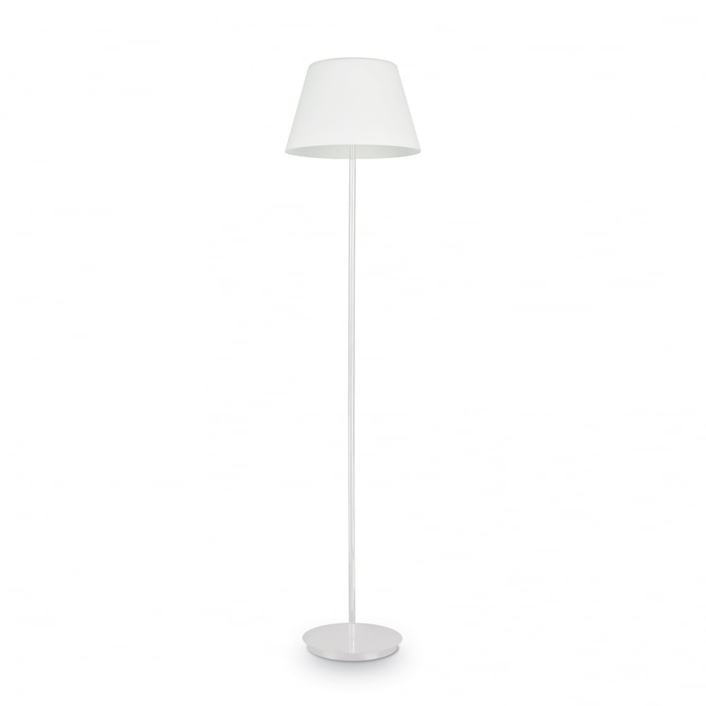 Dual-bulb cylinder post light in matt white