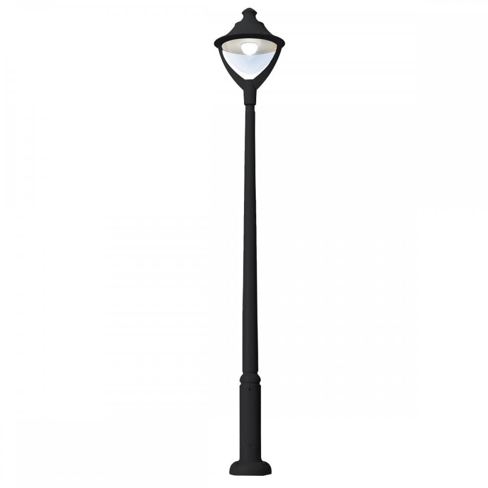 Beppe 400 LED lamp post in black, 2.5 metres