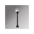 Globe 250 Mizar LED post light in black with clear globe