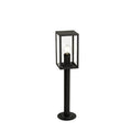 Compact outdoor post light in graphite black with clear shade