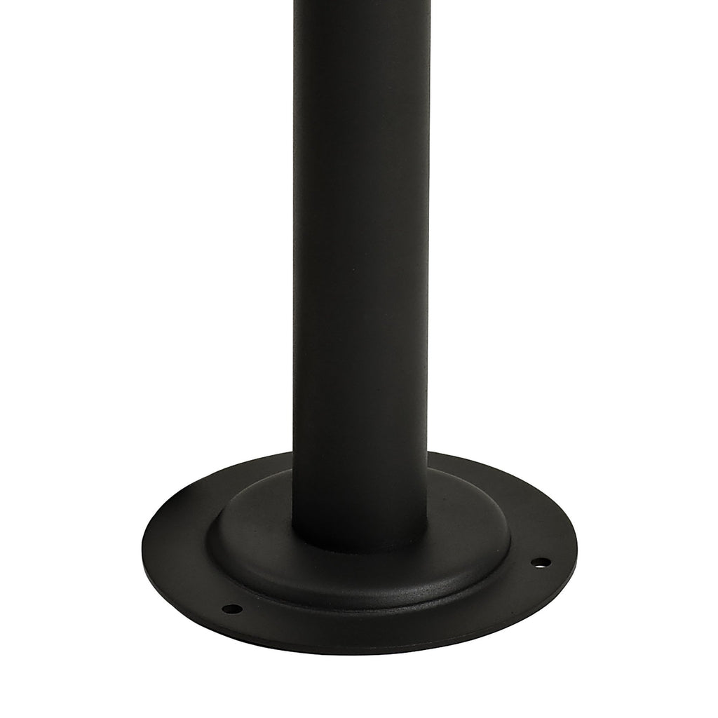 Compact Outdoor Post Light | Graphite Black with Clear Shade
