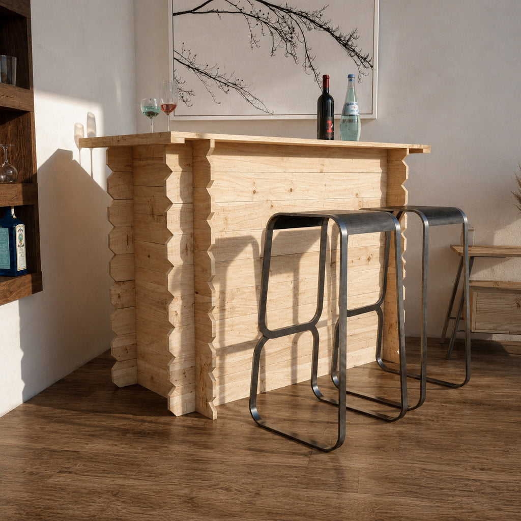 Rustic Wooden Interlock Bar