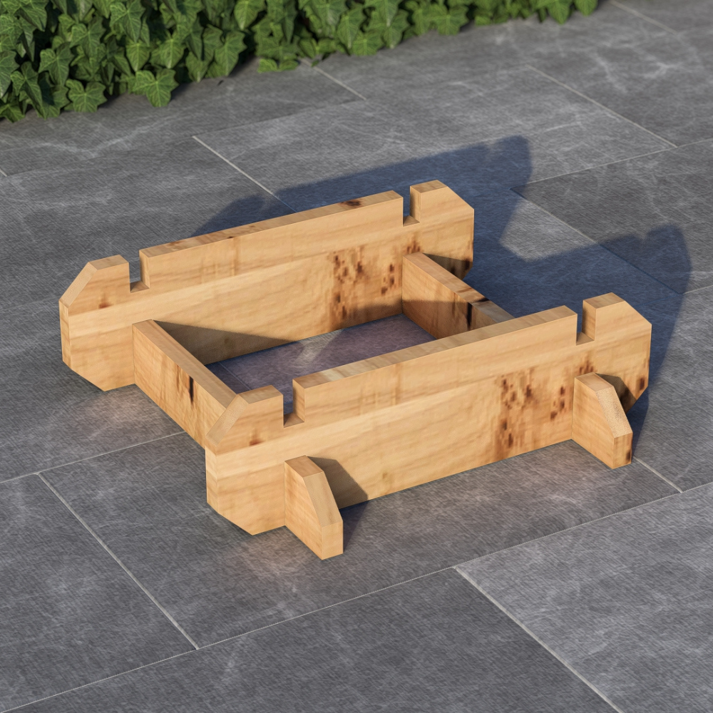 Wooden Interlock Bar Stools