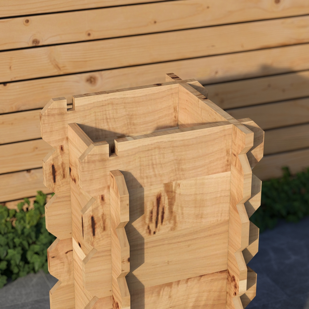 Wooden Interlock Bar Stools