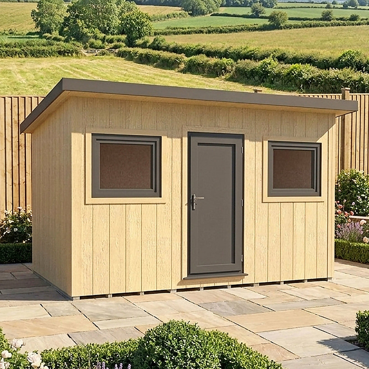 Fortis SIP Workshop Style E | Centre Door Insulated Garden Workshop