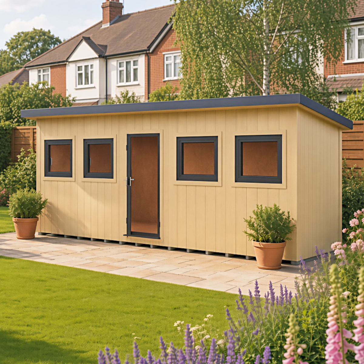 Fortis SIP Workshop Style E | Centre Door Insulated Garden Workshop