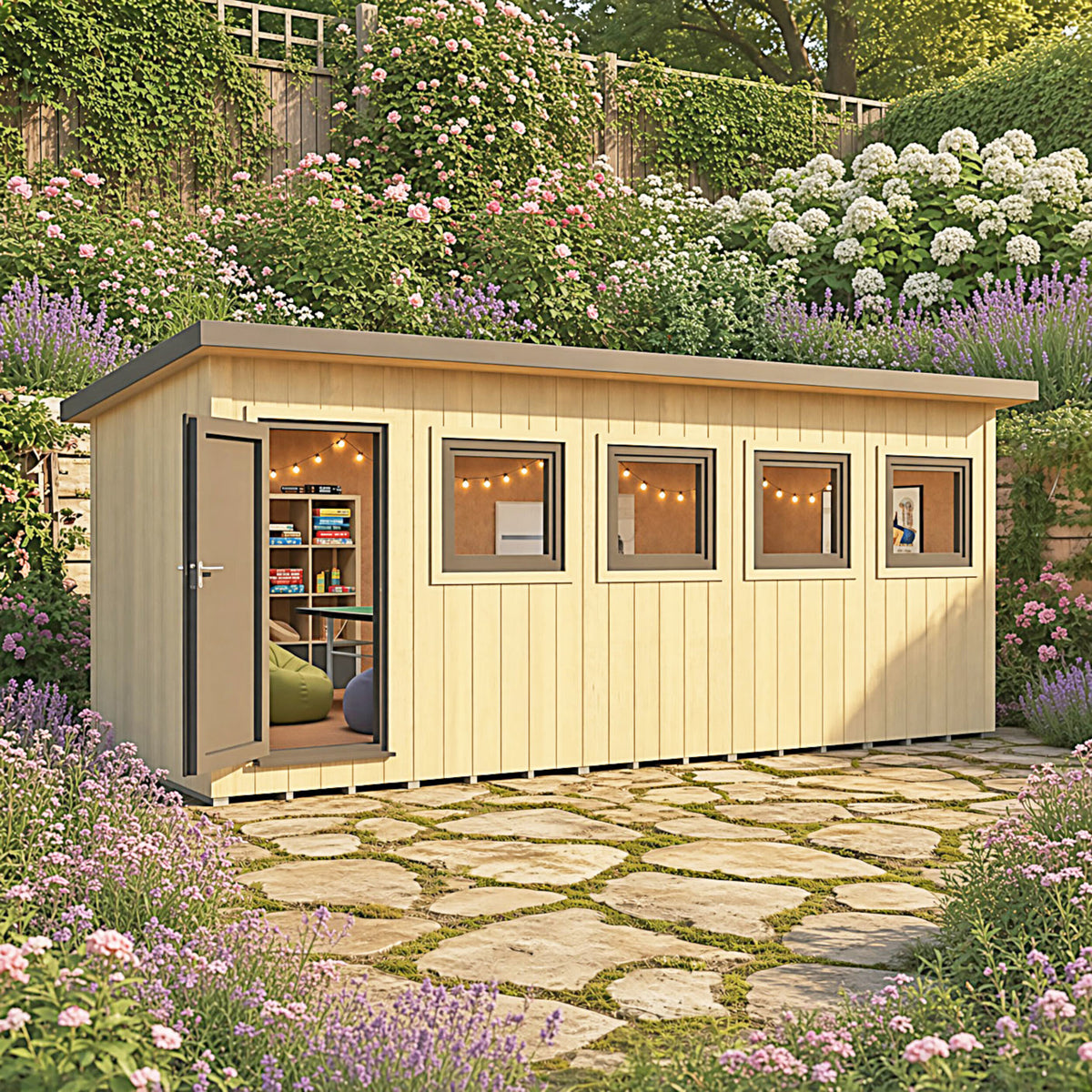 Fortis SIP Workshop Style D | Front Door Insulated Garden Workshop