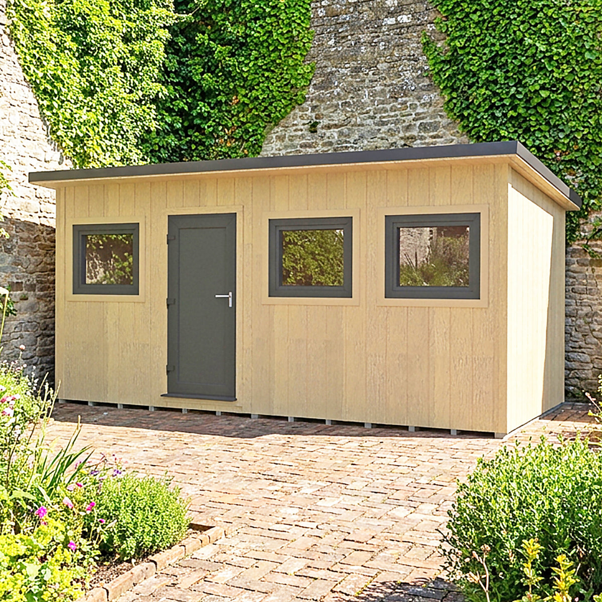 Fortis SIP Workshop Style E | Centre Door Insulated Garden Workshop