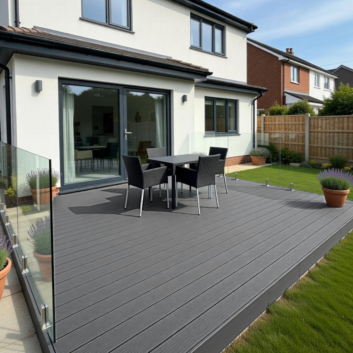 Light Neo Composite Decking Board Smoke | Pack of 5