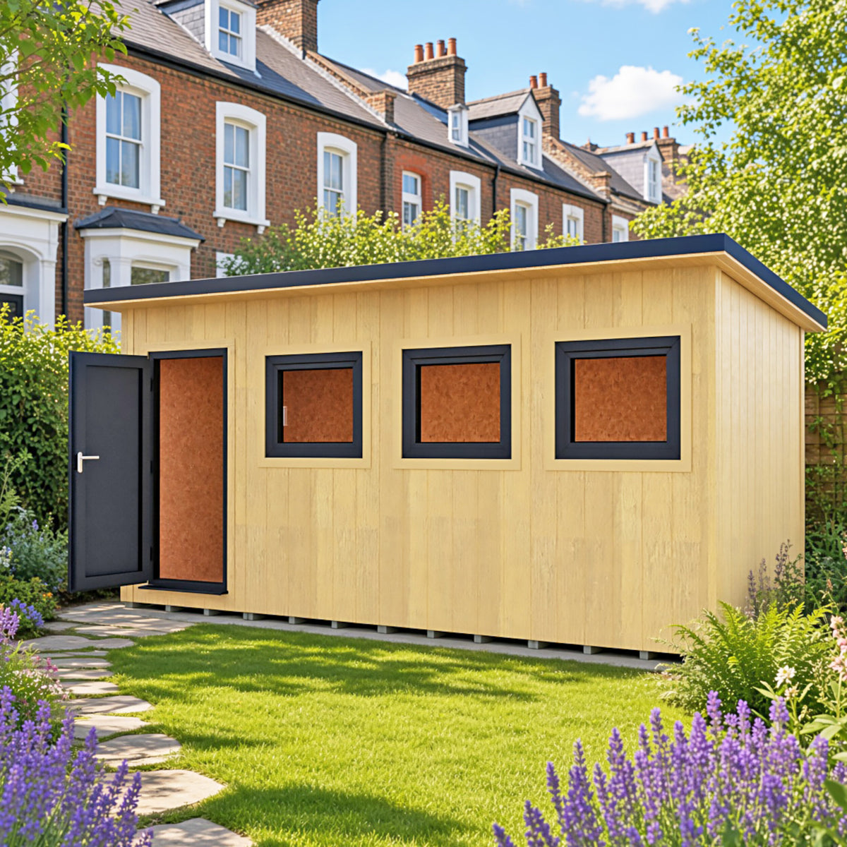Fortis SIP Workshop Style D | Front Door Insulated Garden Workshop