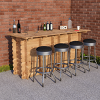 Large 2-metre wooden interlock garden bar in solid timber