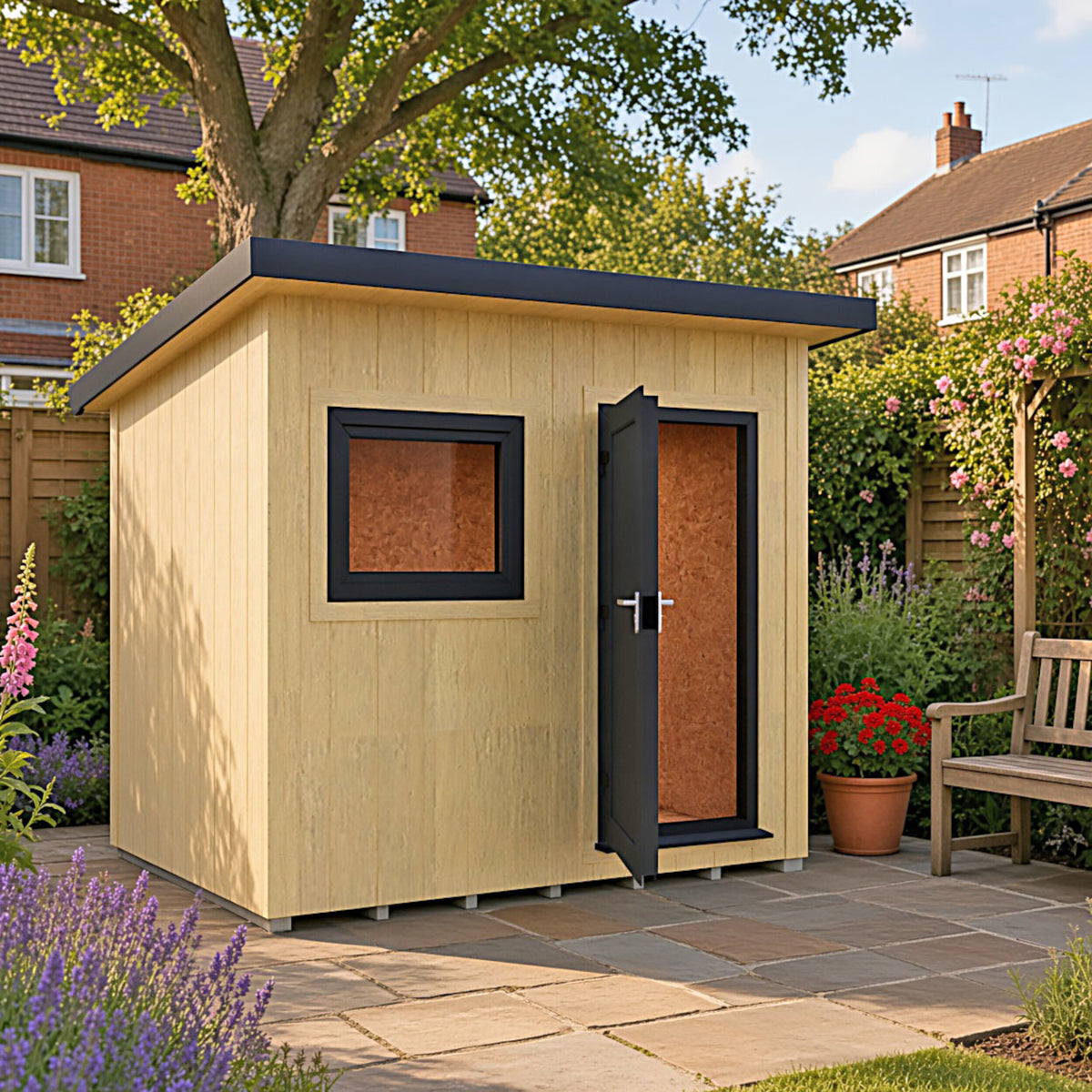 Fortis SIP Workshop Style C | Front Door Insulated Garden Workshop
